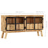 Rustika Rowe -  Sideboard Brown and Black 160x30x80 cm Solid Rough Mango Wood